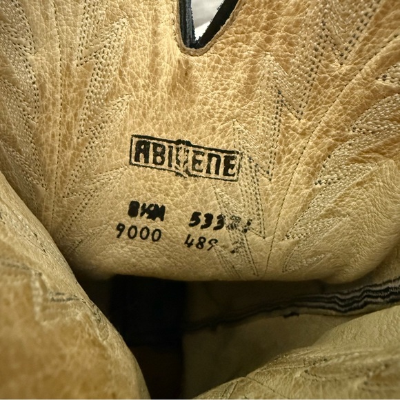 Abilene Tall Gray Leather Western Cowboy Boots Women’s 8.5 - Picture 4 of 10